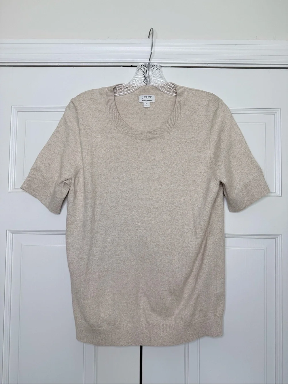 J. Crew Short Sleeve Crewneck Tee sweater in Light Taupe